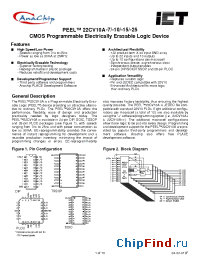 Datasheet PEEL22CV10AP-15 manufacturer Anachip